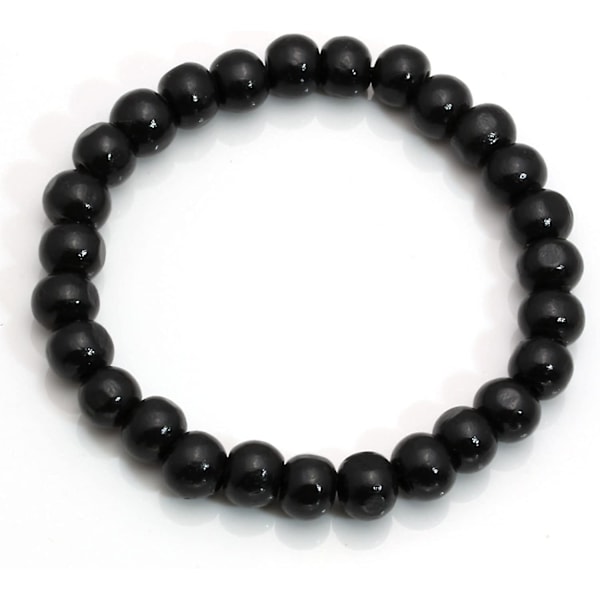 5 stk Træperle Armbånd Bangles Til Mænd Og Kvinder Elastisk Gave