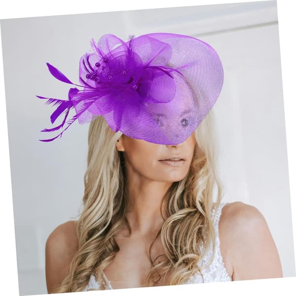 2 stk. elegant blomsterfascinatorhatt med slørhårtilbehør for teselskap, skoleball, lett nettinghodeplagg