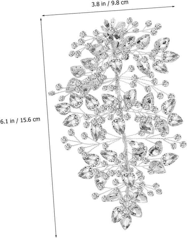Rhinestone Brude Hårvin Elegant Bryllupshodeplagg for Kvinner Fleksibel Hårdekorasjon