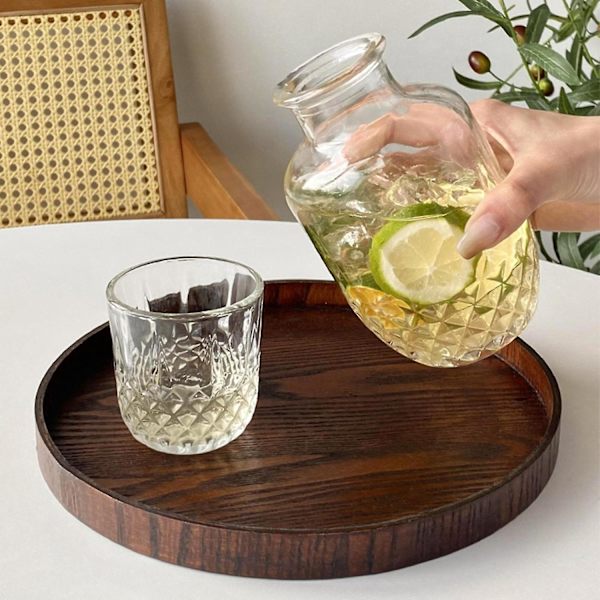 Præget Juice Drink Kold Vandflaske Vintage Glas