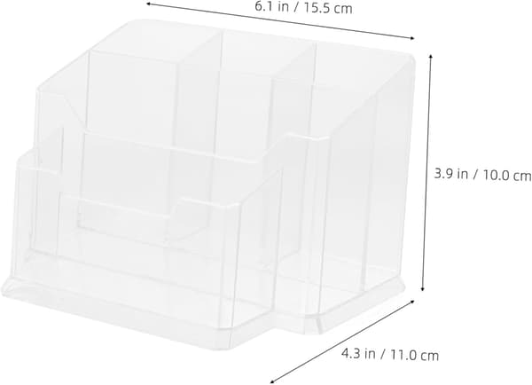 Multi-rum Transparent Negleværktøj Organizer Boks Makeup Opbevaringskasse