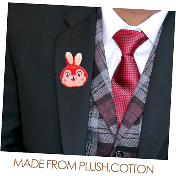 Påskefestartikler 6 stk. Kawaii Kanin Broche Pins Dekorative