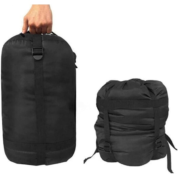 Nylon Kompressionsposer Sovepose Opbevaring Kompressionspose Sort 1 stk