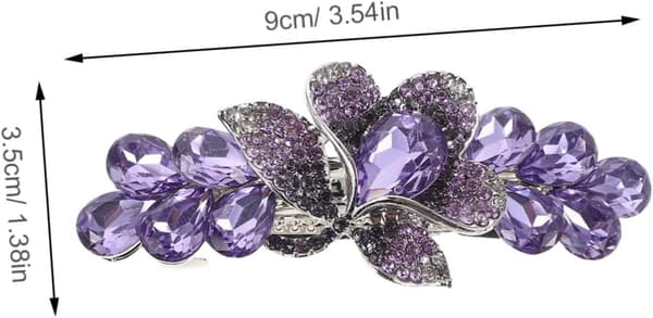 2 stk. Rhinestone Blomsterhårspænder til kvinder Elegant Forårshårklemme