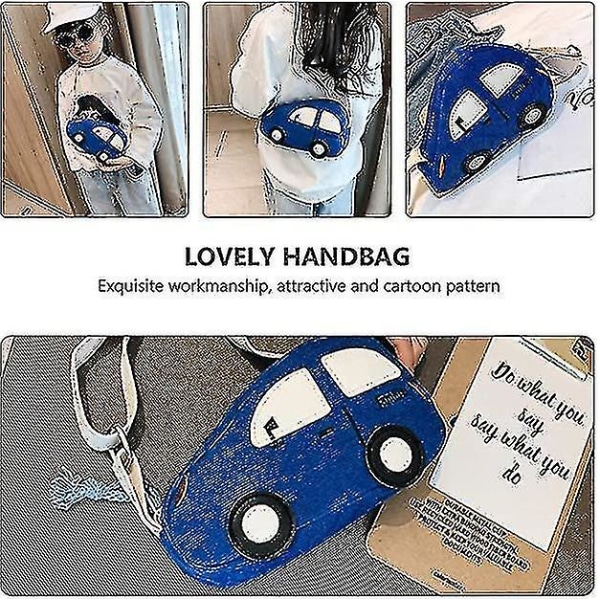 Pikkulapselle tarkoitettu messenger-lompakko, mini-messenger-laukku tytölle ja pojalle, piirretty auto olkalaukku, vihreä