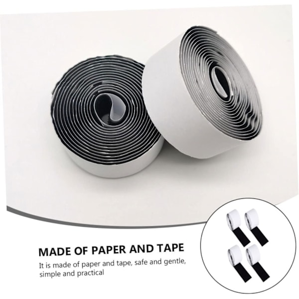 Selvklebende Tape Ruller 4 Stykker 2.5cmx2m Gitar Festetape Løkketape Gitar Effektmontering