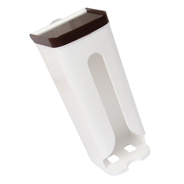 Veggmontert søppelposeholder i plast for handleposer, hengende boks, organisering