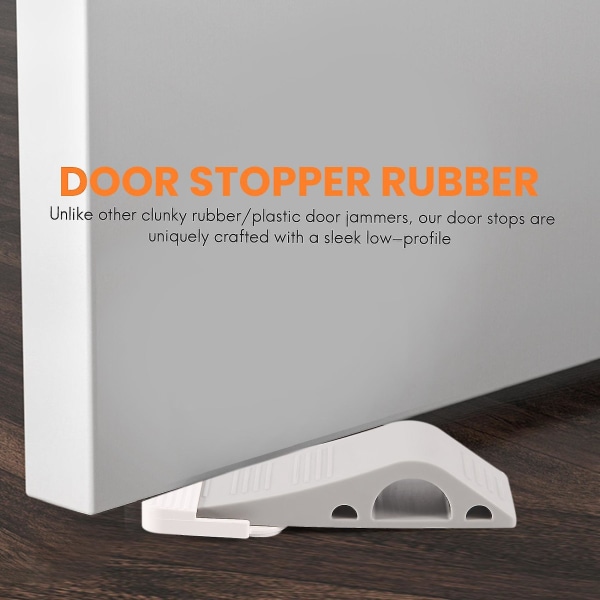 Dörrstopp 2-pack Set Premium Heavy Duty Dörrstopp Gummikil med Dekorativ Förvaringshållare-pe