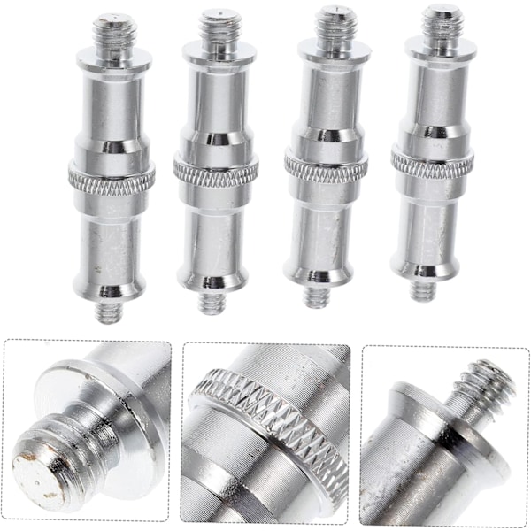 4 stk. Lysstativ Adapter Skrueadapter 1/4 til 3/8 Konverter for Kamerastativ Standard Cold Shoe Adapter