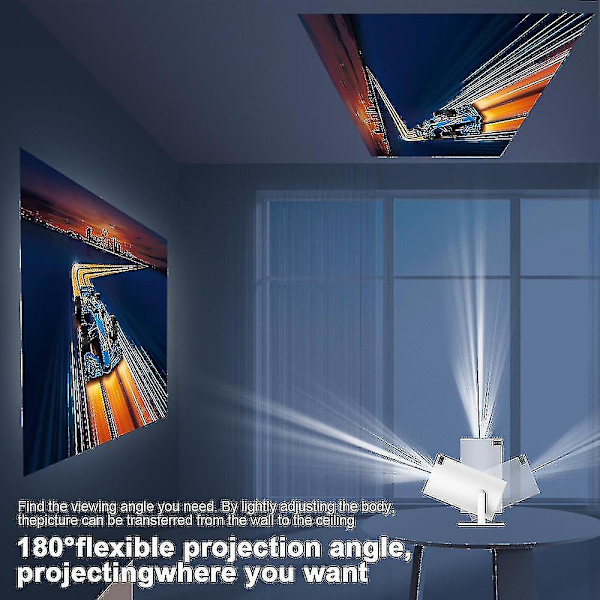 Projektor 4k Android 11hy300 Dobbel Wifi6 200 Ansi Allwinner H713 Bt5.0 1080p 1280*720p Kino Utendørs Bærbar Projektor
