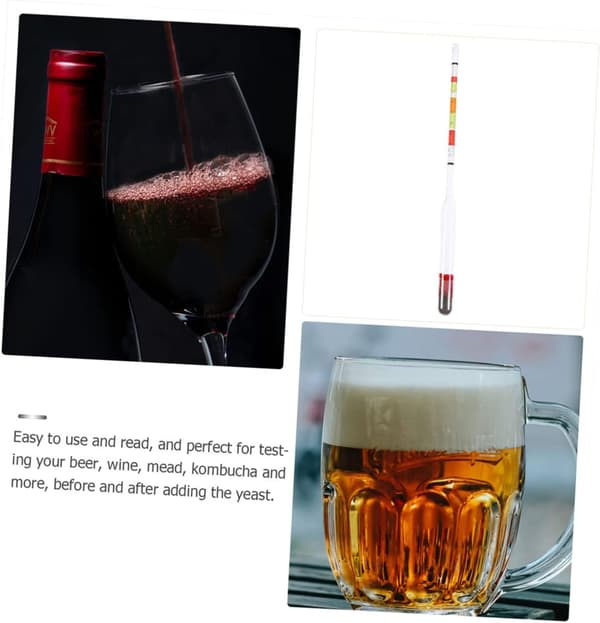 4st Tre-områdes Lönnsirap Hydrometer Öl Vin Sprit Skala Hydrometer