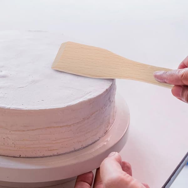 3 stk. trespatelsett for dessertlaging og bakerier, sterk kremsskraper i tre