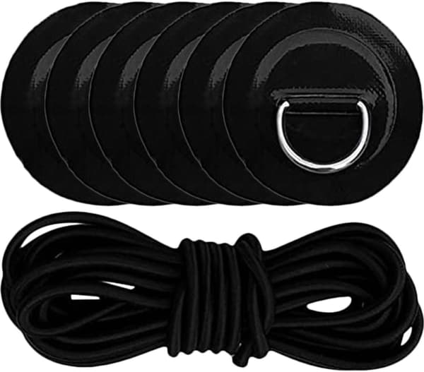 Oppblåsbare båttilbehør Kajakk Bungee Cord Erstatning D-ring lapper