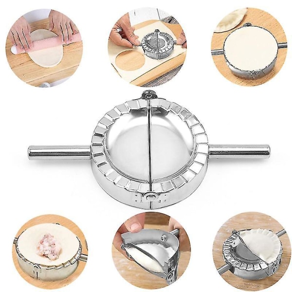Dumpling Maker i Rustfrit Stål - Dej Cutter Form 2-i-1