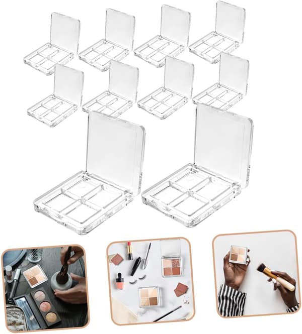 10 st tomma ögonskuggsförpackningar DIY ögonskuggsorganisatör underförpackningsfodral