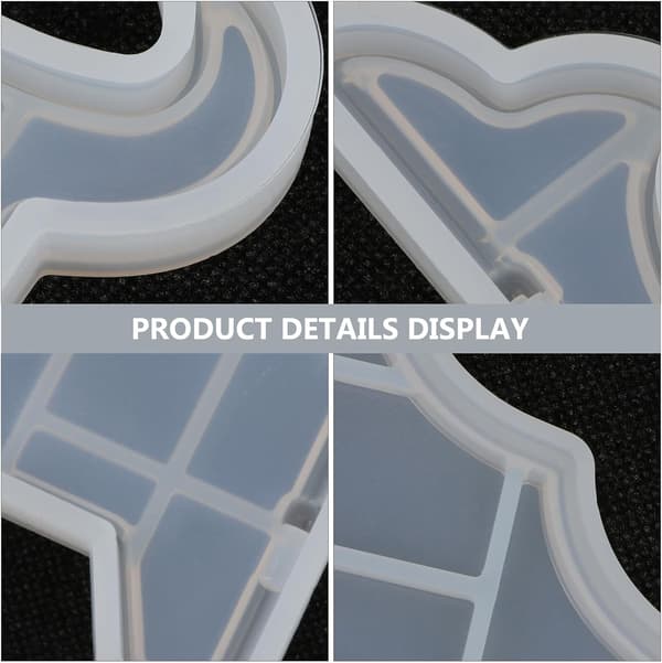 2 stk. store DIY krystal epoxy silikoneform display stativ forme 25x18x1.5cm