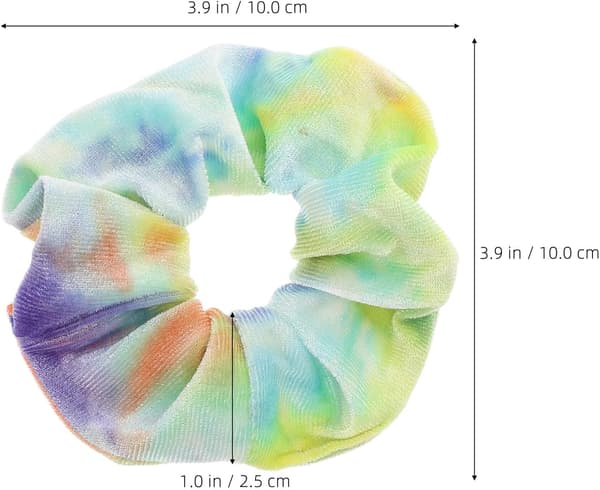 12 st mjuka scrunchies elastiska hårband färgglad gradientdesign tyg håraccessoarer
