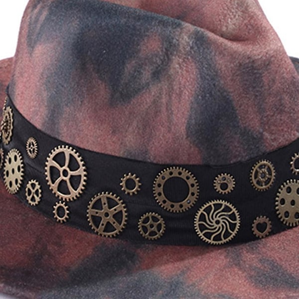 Gotisk Punk Hat med Bred Skygge Tophat Universal Cosplay Kostume Tilbehør Hat til Teen