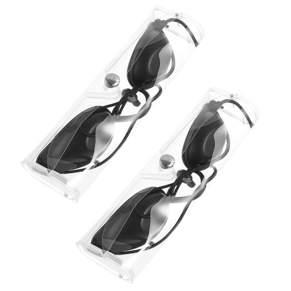 2 sæt Solarie Øjenbeskyttelse Øjenbeskyttelsesskærme Beskyttelsesbriller Safety Eye Protector UV øjenmasker