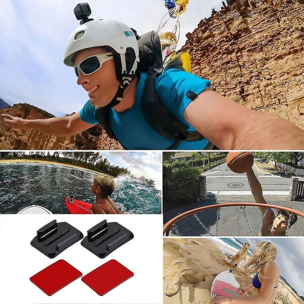 Puluz PU11 2 Böjda Fästen 2 Limklistermärken Gopro