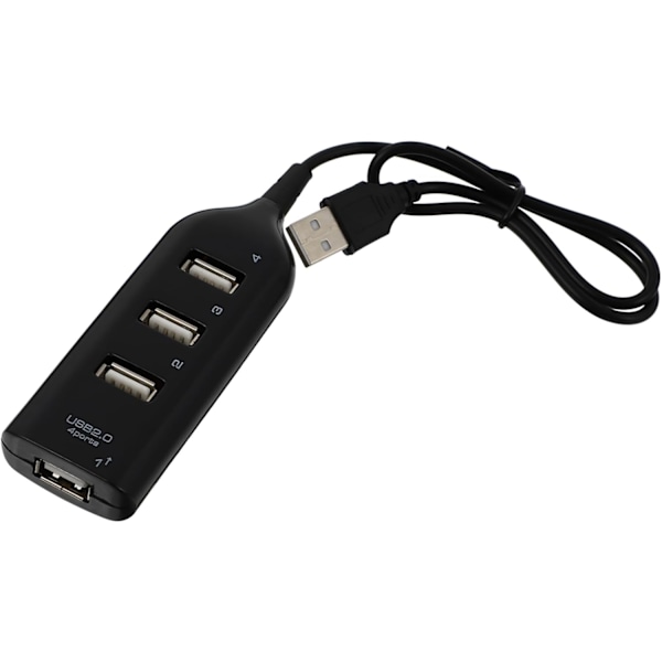 USB-hubb 4-portars USB-förlängningsenhet för datorer, bärbara datorer, surfplattor, kompakt, lätt USB 2.0-expanderare