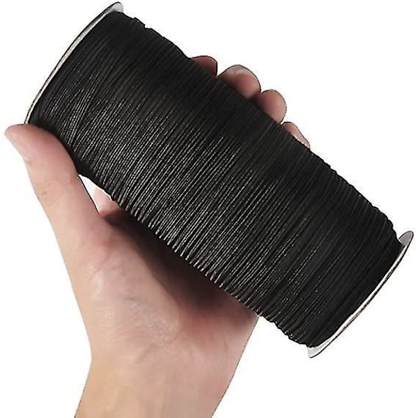 100yd 1/4 tum Bred Elastisk Snöre Flätad Elastisk Band Rep Sträng