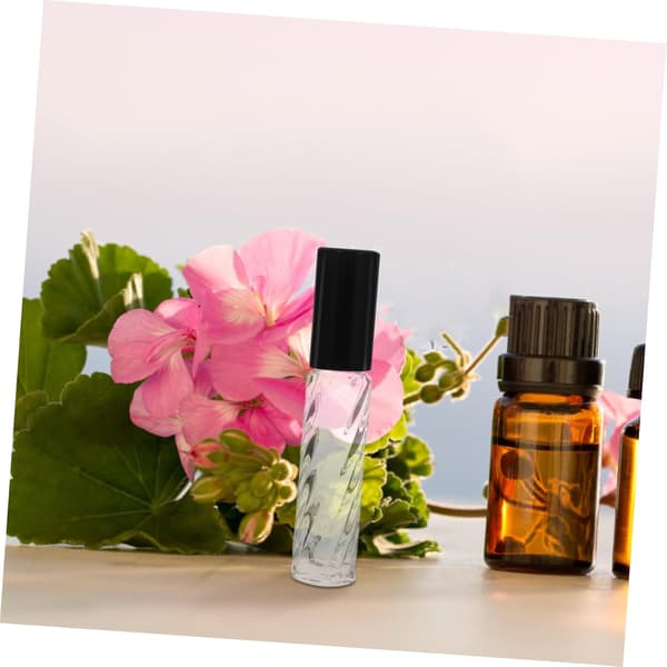 5 stk. 5 ml tomme glasrulleflasker til æteriske olier og parfume