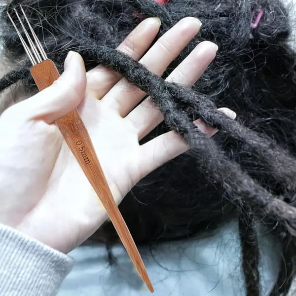 Virknål Dreadlocks Virknål för hårflätning Verktyg Multifunktionell Dreadlocknål Bärbar
