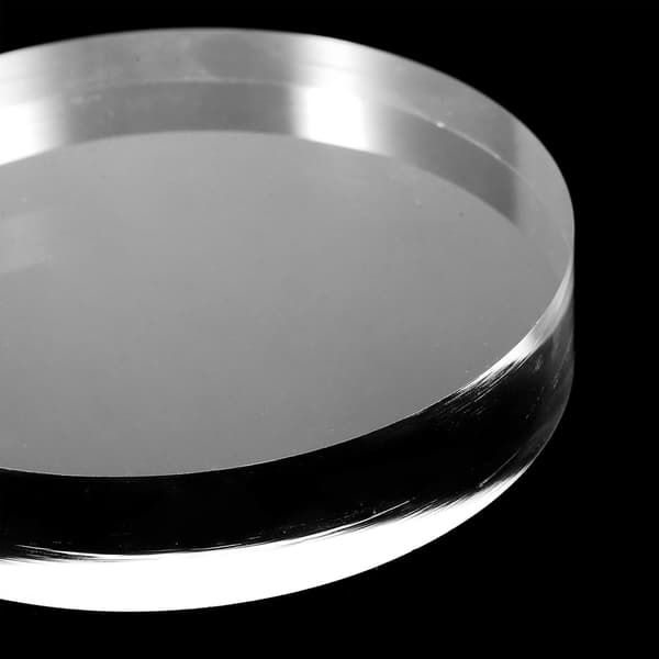 Rund akryl borddisplaybase 10x2 cm til opbevaring af makeup og hudplejestativ