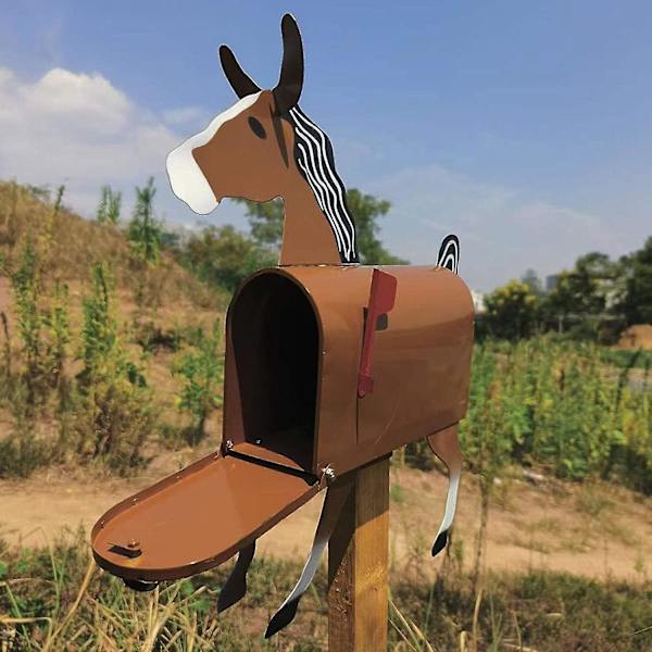 Ny Unik Häst Ko Kyckling Brevlåda, Moderna Brevlådor Kreativ Personlig Brevlåda För Trädgårdsgård Dekoration, Present Till Hästgård Eller Hästälskare Horse