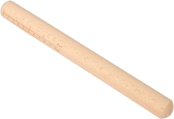 2 stk. kjevle i tre, 30 cm, massivt tremateriale, glatt og slitesterkt