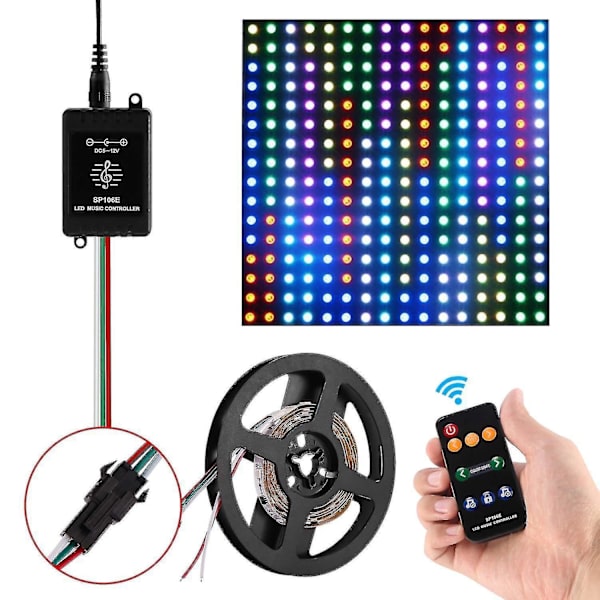 4-Modes SP106E LED RGB Musikcontroller med 9-Tasters Fjernbetjening