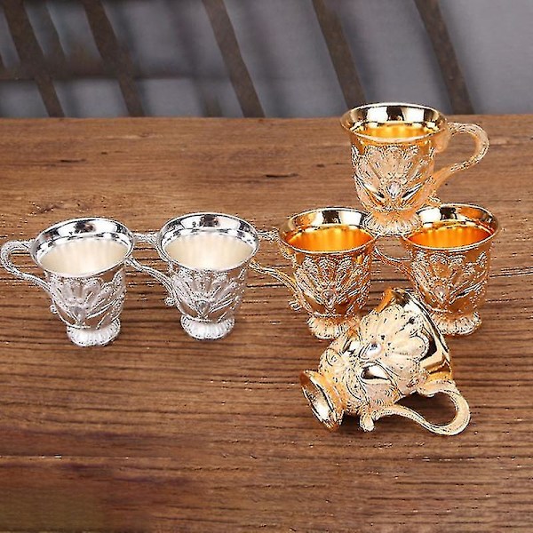 30ml Retro Kreativ Liten Dryckesvinbägare Guld Europeisk Stil Hembar Hfmqv-sizea6