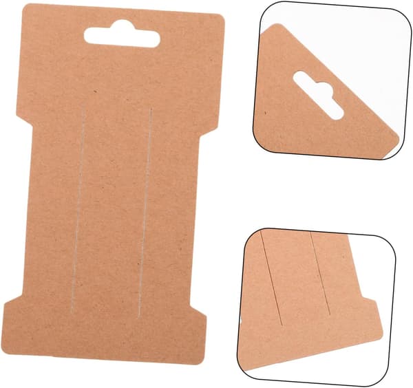 100 st Kraftpapper Hårrosett Hållarkort Håraccessoarer Förpackning Display Organizer