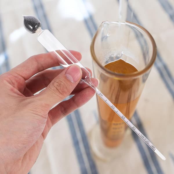 Alkoholhydrometer testsæt med 3 plasthydrometre og måleglas