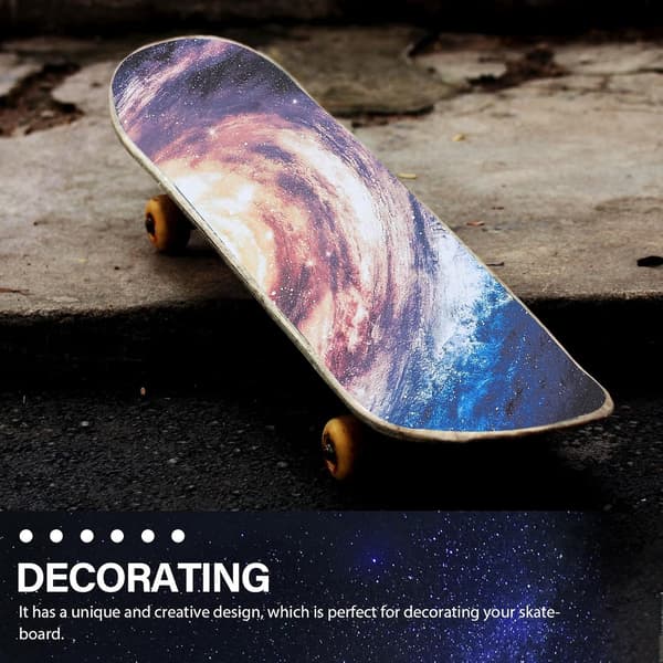 Vanntett Firehjuls Skateboard Grip Tape Klistremerke, Solid Sandpapirgrep