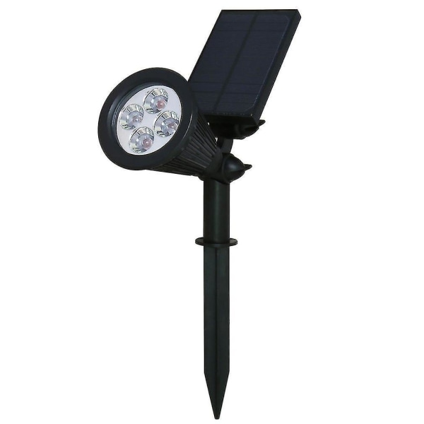 Solcellepanel plenlampe 4 LED vanntett utendørslys