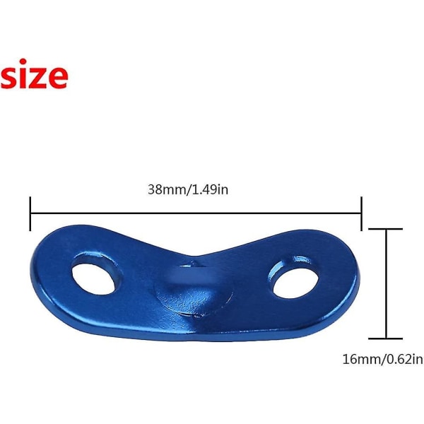 Alu-rebjusteringsklemme til teltcamping (blå) (10 stk)