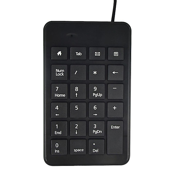 Lille USB-kablet numerisk tastatur Numpad 23 taster Mini regnskabs tastatur