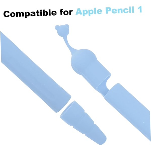 2 stk. Silikone Pen Etui Anti-fald Blyant Stylus Pen Hætte Blyant
