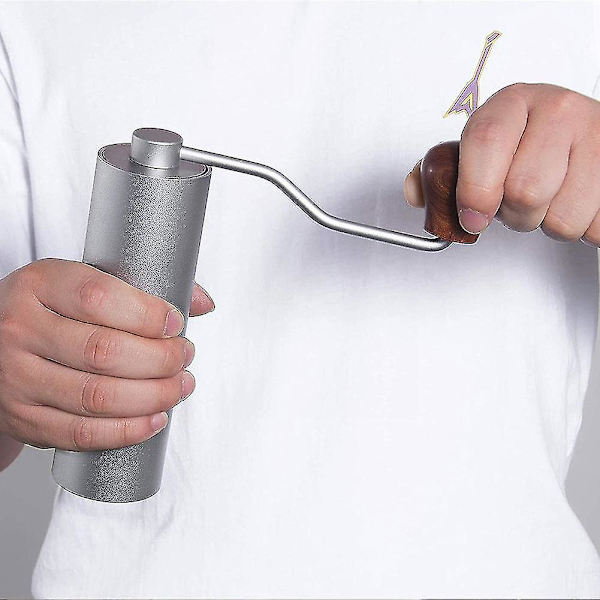 Kastanje Aluminium Manuel Kaffekværn Stål Burr Køkken