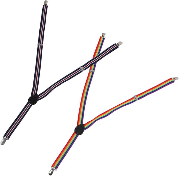 2 stk stribede seler elastiske tynde mode kvinder afslappet unisex