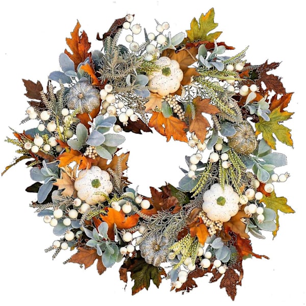 18 tum Höstkrans för Thanksgiving, Halloween och Höst