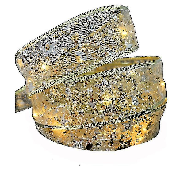 Bånd Feelyse Julepynt Juletræspynt Til Hjemme Bånd Lysstreng Nytår Y-yuhao Gold