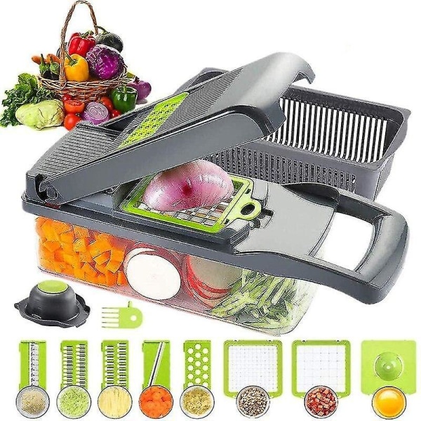 Food Chopper Vegetable Fruit Cheese Onion Dicer 12 In 1