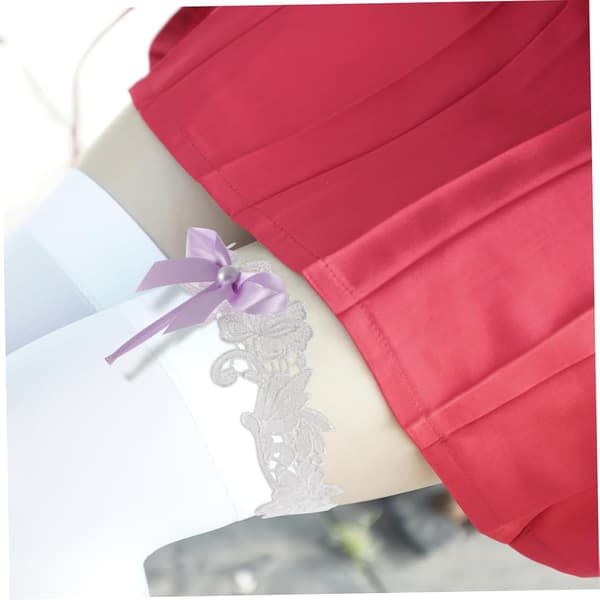 2 st pärlbåge strumpeband Elegant stretch spets blommig brudstrumpebandset