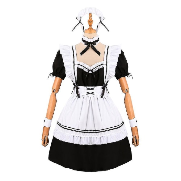 Anime Fancy Kostym Kvinnor Franska Förkläde Kläder Set Sailor Jk Kläder XL