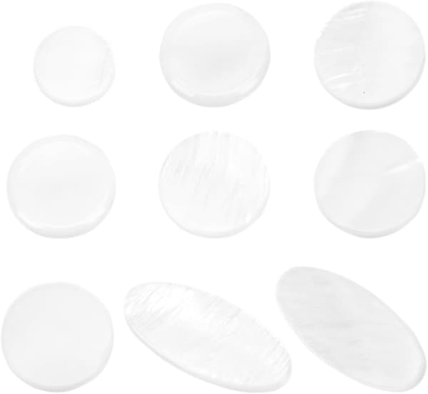 9 stk saksofonknapper Skallknapper Hvit Solid Håndverk Vakker Generøs Stil Saksofontilbehør