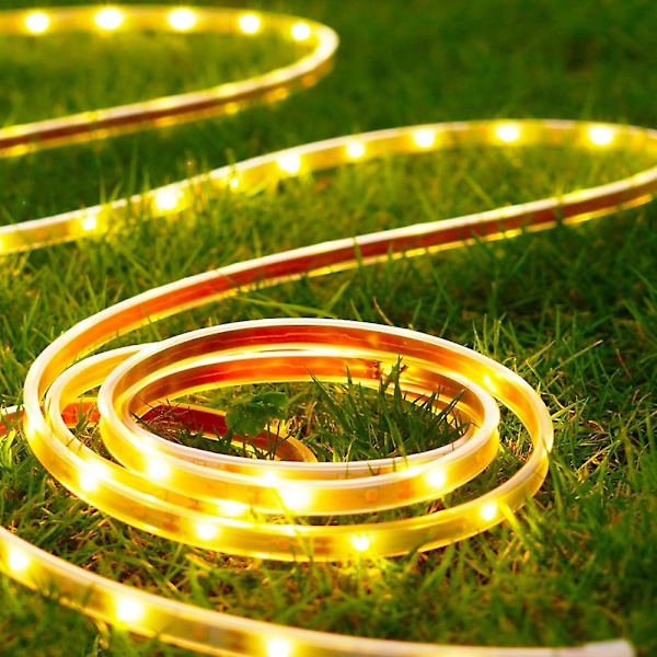 5m ja 10m USB-latauskaukosäätimellä varustettu aurinkoenergialla toimiva LED-lamppu ulkokäyttöön puutarhaan