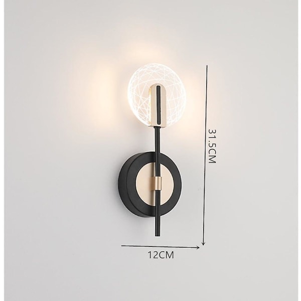 1-lys Cute Led Wall Light Novelty Moderne indendørs akryl